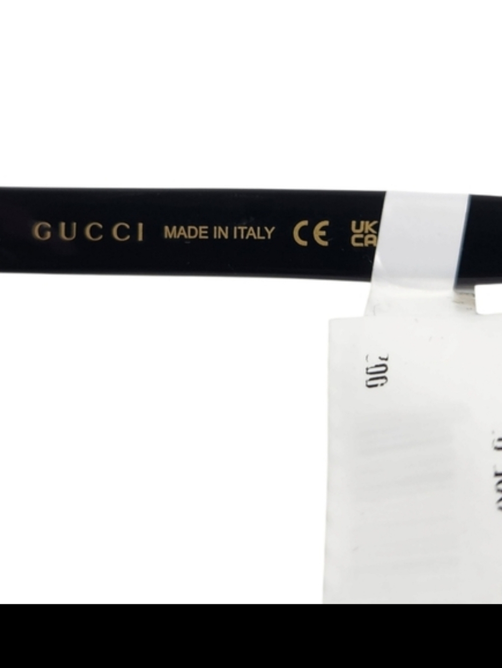 Gucci Black Square Frame Sunglasses - Women's Designer Shades New AUTH - Picture 7 of 9